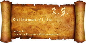 Kellerman Zilia névjegykártya